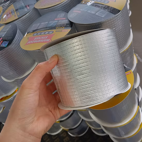 Super Stick Waterproof Tape Butyl Rubber Adhesive Aluminium Foil Tape with Gas Tightness, Water Tightness and Shock Absorption/Sealing Work for The Joint